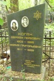 Коган Авраам Лейбович, Москва, Востряковское кладбище